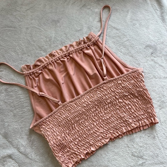 Pink crop backless tank - Picture 2 of 5